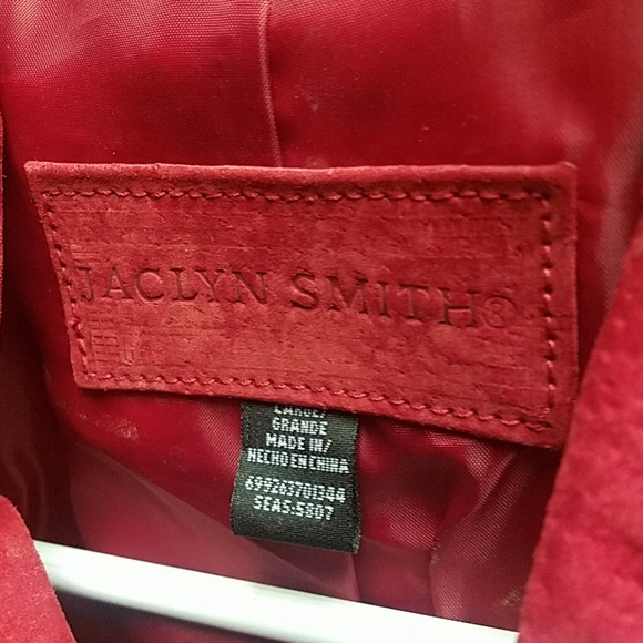 Vintage Jaclyn Smith suede red jacket size larg - Picture 3 of 8